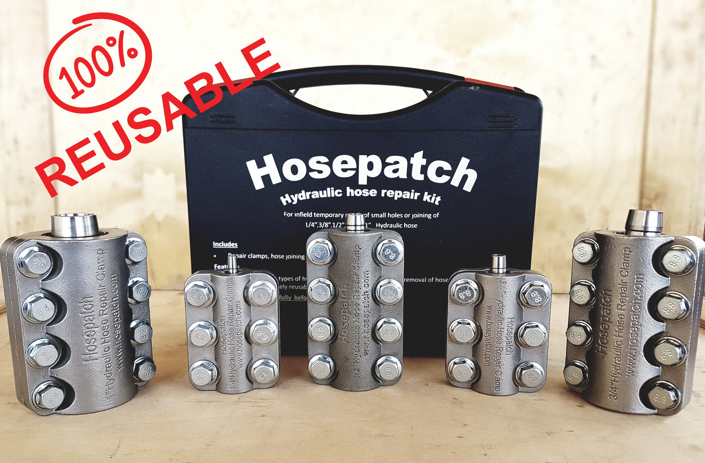 Hydraulic Hose Repair Clamp Kit